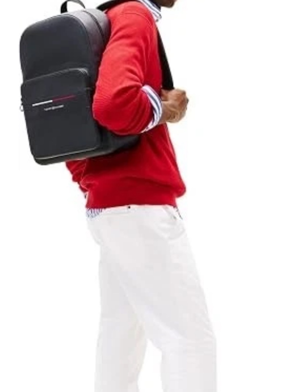Tommy Hilfiger Navy Backpack with Red & White Accent Stripe - Picture 8 of 9